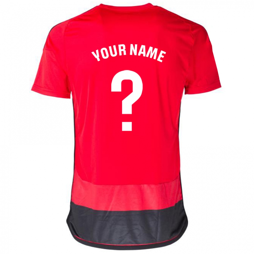 Hombre Camiseta Su Nombre #0 Negro Rojo 1ª Equipación 2023/24 La Camisa Perú