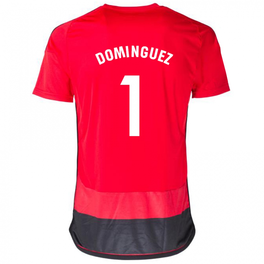 Hombre Camiseta Iago Domínguez #1 Negro Rojo 1ª Equipación 2023/24 La Camisa Perú