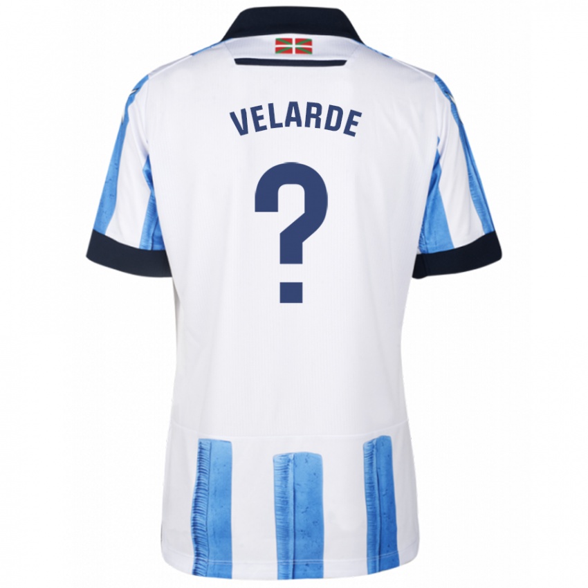 Hombre Camiseta Alain Velarde #0 Azul Blanco 1ª Equipación 2023/24 La Camisa Perú