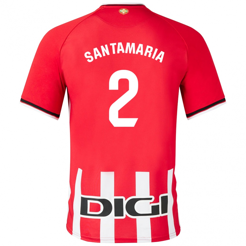 Hombre Camiseta Unai Santamaría #2 Rojo 1ª Equipación 2023/24 La Camisa Perú