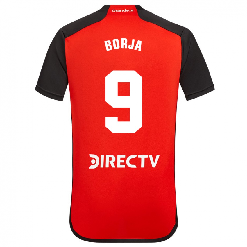 Hombre Camiseta Miguel Borja #9 Rojo 2ª Equipación 2023/24 La Camisa Perú