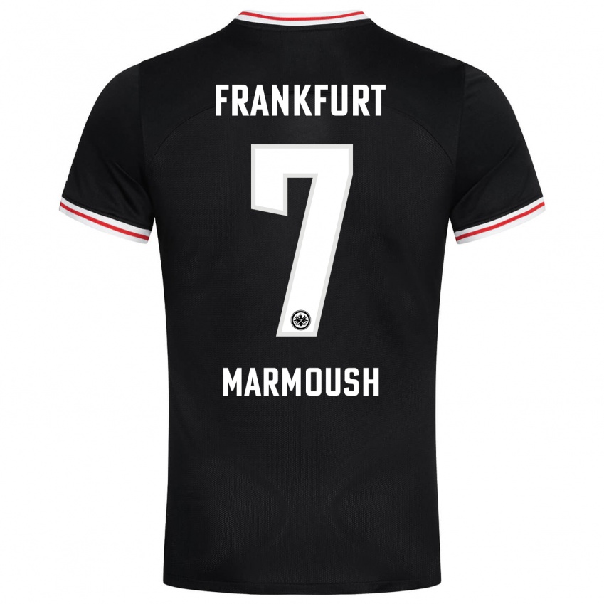 Hombre Camiseta Omar Marmoush #7 Negro 2ª Equipación 2023/24 La Camisa Perú