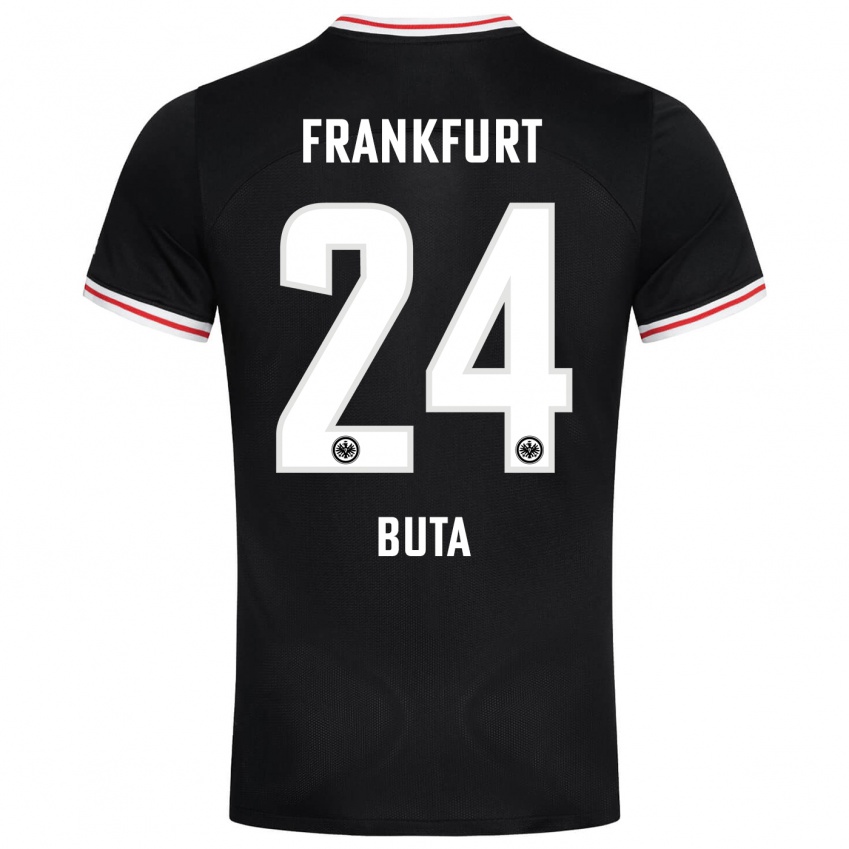 Hombre Camiseta Aurélio Buta #24 Negro 2ª Equipación 2023/24 La Camisa Perú