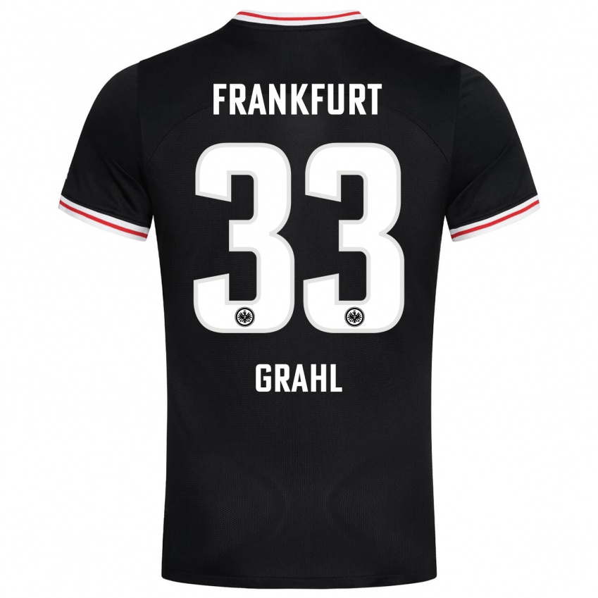 Hombre Camiseta Jens Grahl #33 Negro 2ª Equipación 2023/24 La Camisa Perú