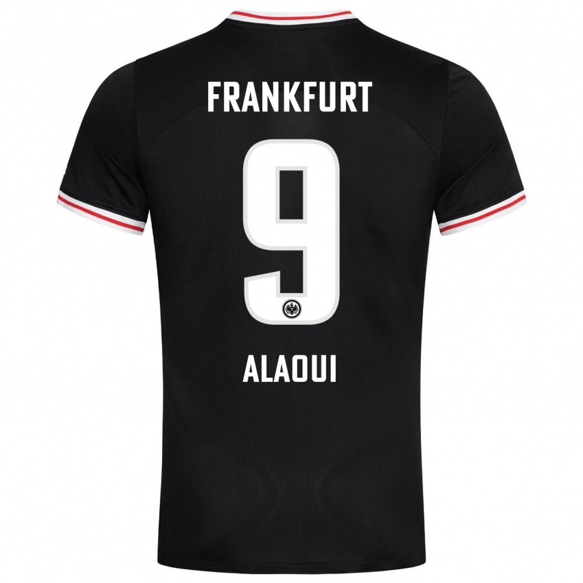 Hombre Camiseta Anas Alaoui #9 Negro 2ª Equipación 2023/24 La Camisa Perú