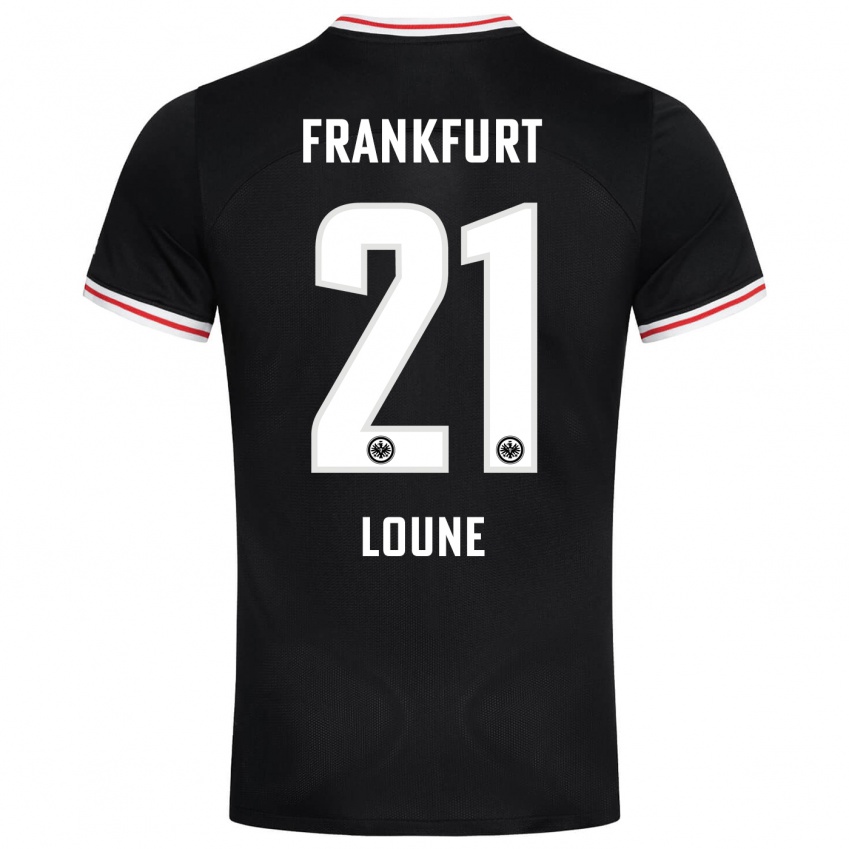 Hombre Camiseta Adam Loune #21 Negro 2ª Equipación 2023/24 La Camisa Perú