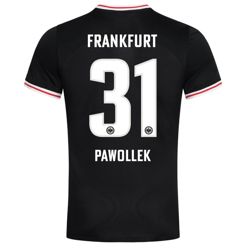 Hombre Camiseta Tanja Pawollek #31 Negro 2ª Equipación 2023/24 La Camisa Perú