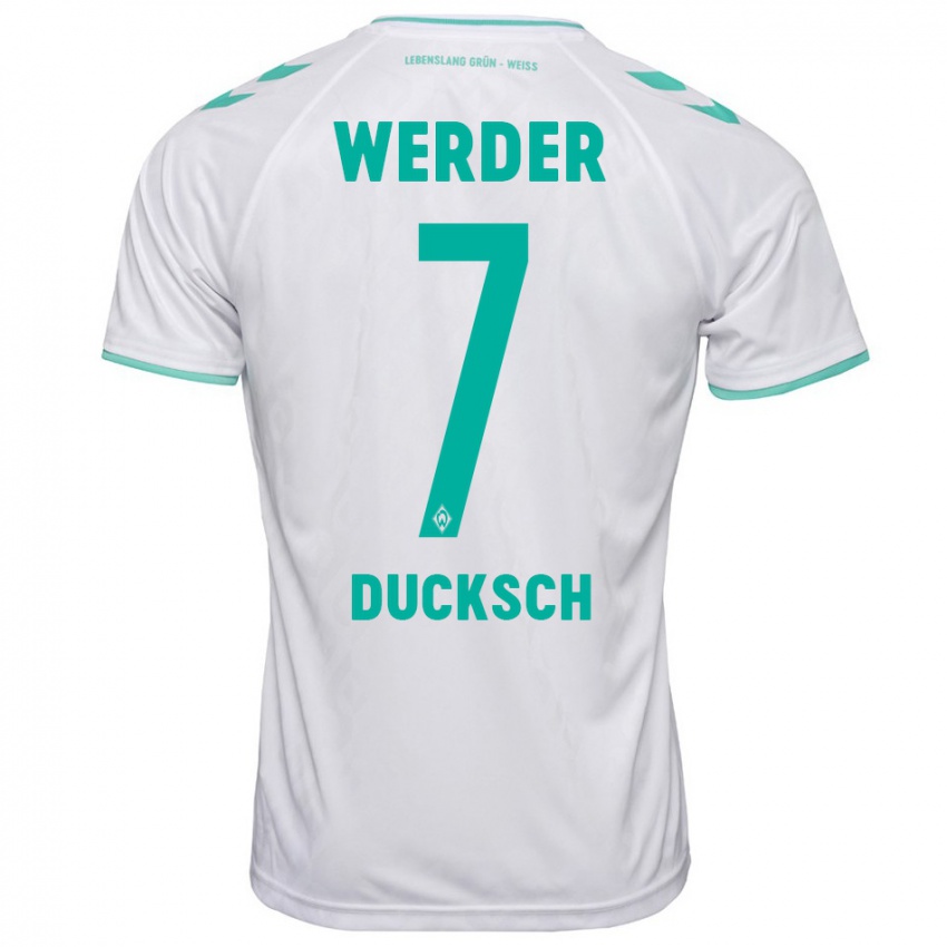 Hombre Camiseta Marvin Ducksch #7 Blanco 2ª Equipación 2023/24 La Camisa Perú