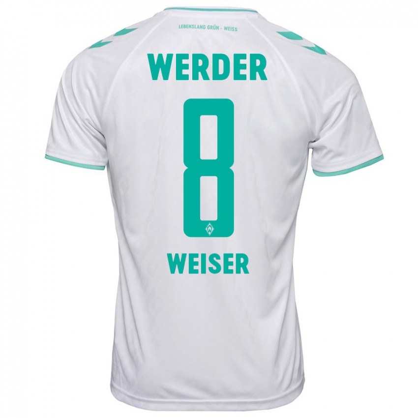 Hombre Camiseta Mitchell Weiser #8 Blanco 2ª Equipación 2023/24 La Camisa Perú