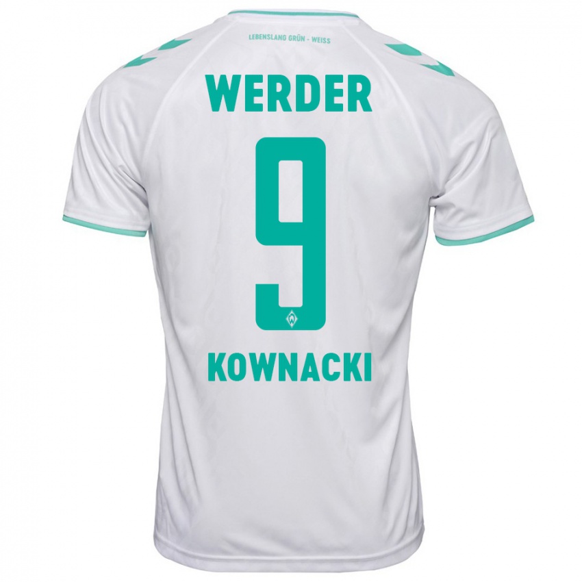 Hombre Camiseta Dawid Kownacki #9 Blanco 2ª Equipación 2023/24 La Camisa Perú