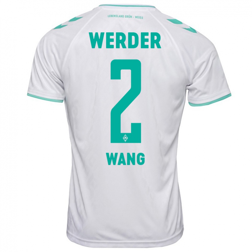 Hombre Camiseta Bowen Wang #2 Blanco 2ª Equipación 2023/24 La Camisa Perú