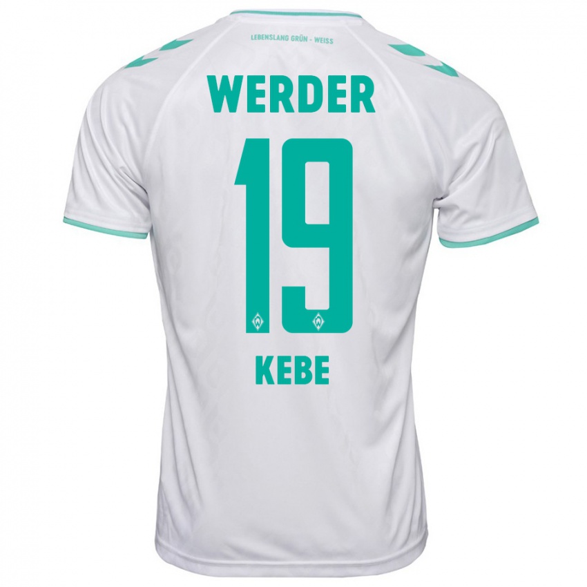 Hombre Camiseta David Kébé #19 Blanco 2ª Equipación 2023/24 La Camisa Perú