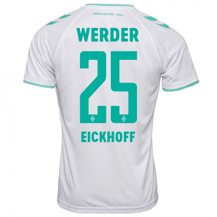 Hombre Camiseta Mika Eickhoff #25 Blanco 2ª Equipación 2023/24 La Camisa Perú