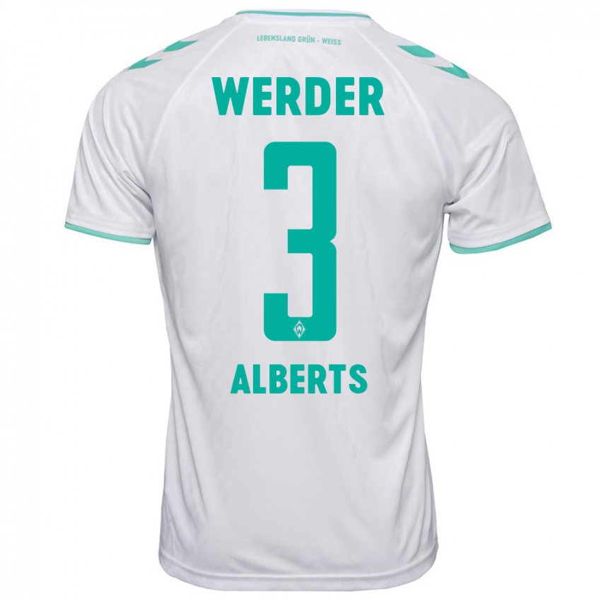 Hombre Camiseta Christopher Alberts #3 Blanco 2ª Equipación 2023/24 La Camisa Perú