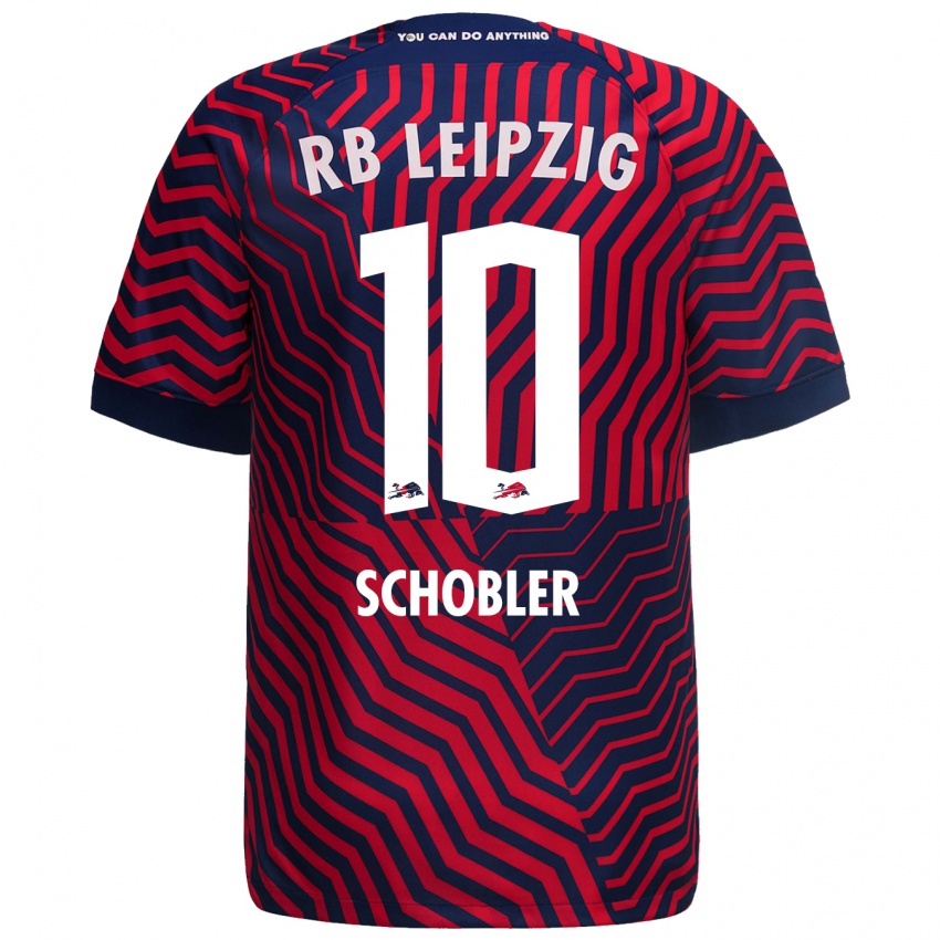 Hombre Camiseta Laurin Schößler #10 Azul Rojo 2ª Equipación 2023/24 La Camisa Perú