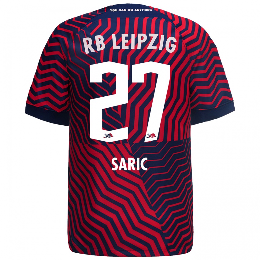 Hombre Camiseta Lucio Saric #27 Azul Rojo 2ª Equipación 2023/24 La Camisa Perú