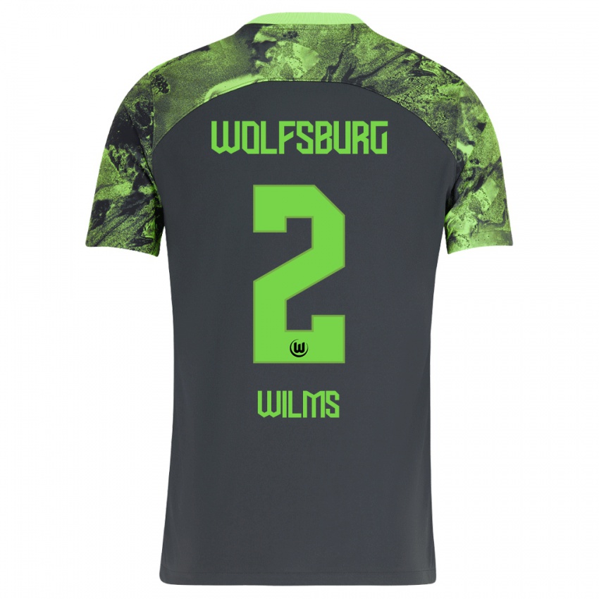 Hombre Camiseta Lynn Wilms #2 Gris Oscuro 2ª Equipación 2023/24 La Camisa Perú