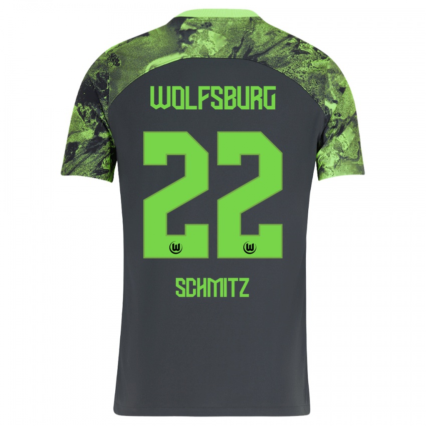 Hombre Camiseta Lisa Schmitz #22 Gris Oscuro 2ª Equipación 2023/24 La Camisa Perú