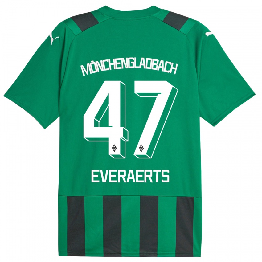 Hombre Camiseta Kim Everaerts #47 Verde Negro 2ª Equipación 2023/24 La Camisa Perú