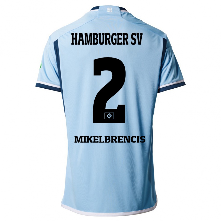 Hombre Camiseta William Mikelbrencis #2 Azul 2ª Equipación 2023/24 La Camisa Perú