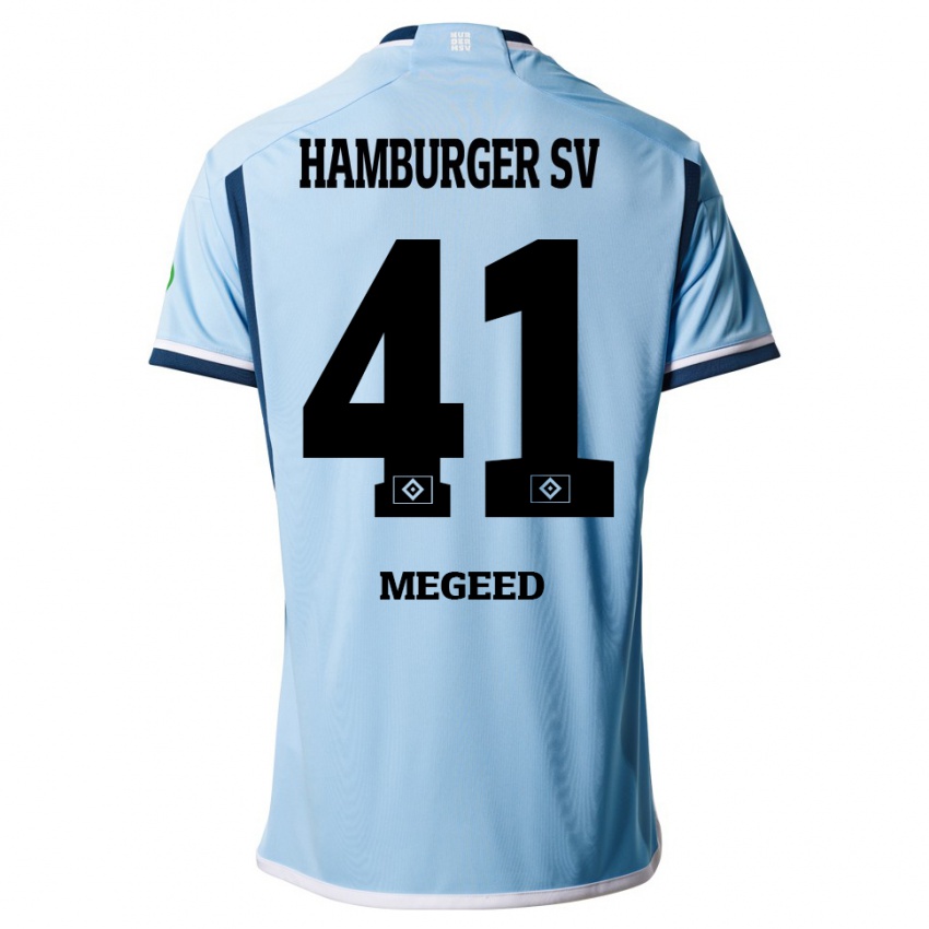 Hombre Camiseta Omar Megeed #41 Azul 2ª Equipación 2023/24 La Camisa Perú