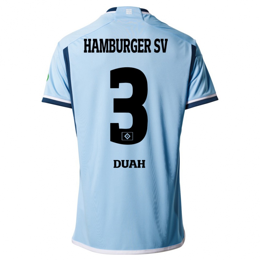 Hombre Camiseta Dennis Duah #3 Azul 2ª Equipación 2023/24 La Camisa Perú