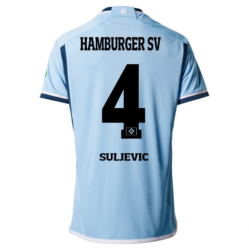 Hombre Camiseta Almin Suljevic #4 Azul 2ª Equipación 2023/24 La Camisa Perú