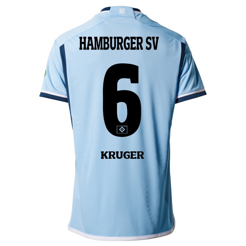 Hombre Camiseta Artur Krüger #6 Azul 2ª Equipación 2023/24 La Camisa Perú