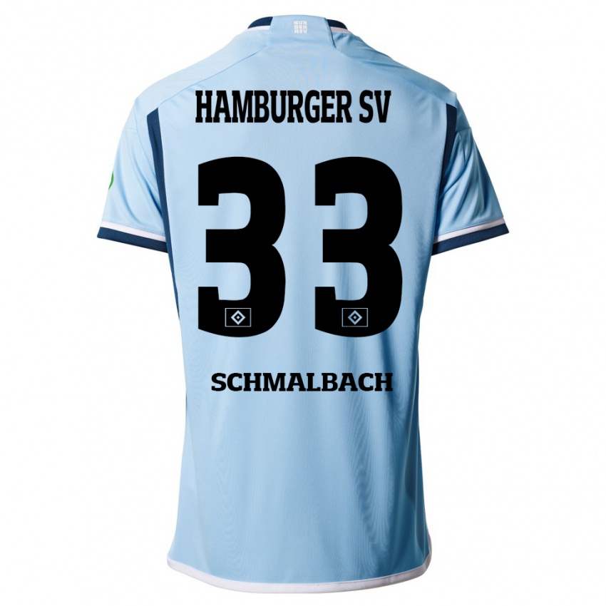 Hombre Camiseta Sebastian Schmalbach #33 Azul 2ª Equipación 2023/24 La Camisa Perú