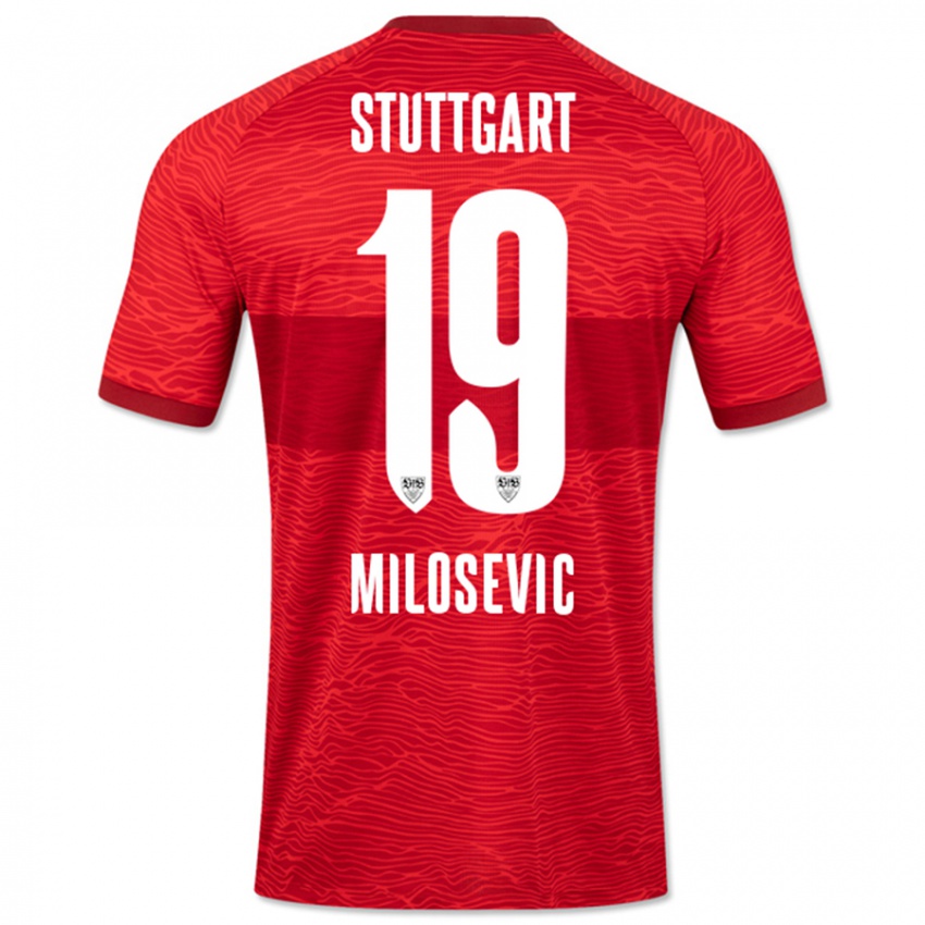 Hombre Camiseta Jovan Milosevic #19 Rojo 2ª Equipación 2023/24 La Camisa Perú