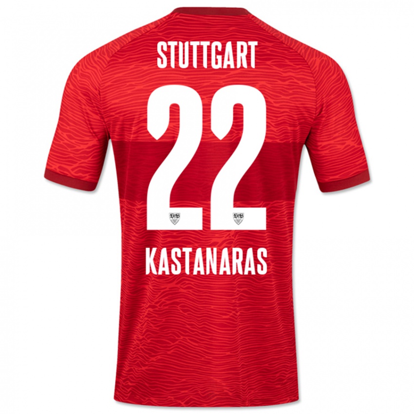 Hombre Camiseta Thomas Kastanaras #22 Rojo 2ª Equipación 2023/24 La Camisa Perú