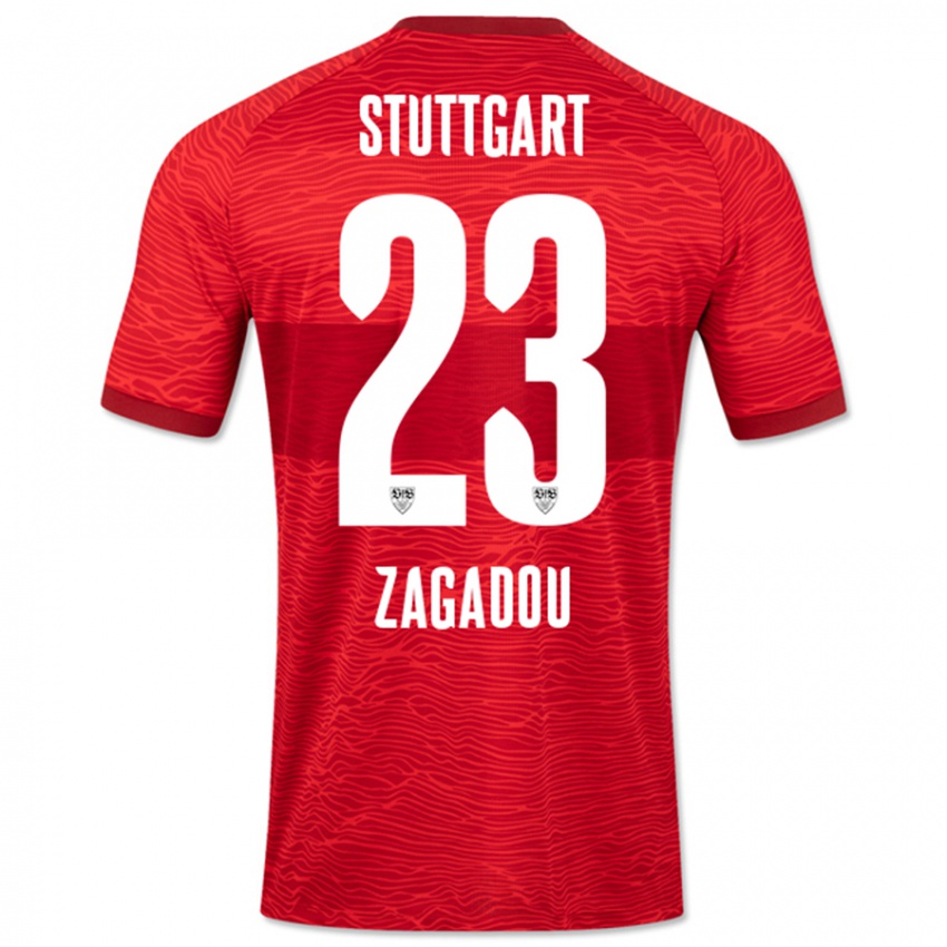 Hombre Camiseta Dan-Axel Zagadou #23 Rojo 2ª Equipación 2023/24 La Camisa Perú