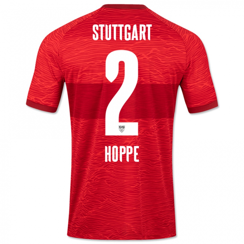 Hombre Camiseta Mattis Hoppe #2 Rojo 2ª Equipación 2023/24 La Camisa Perú