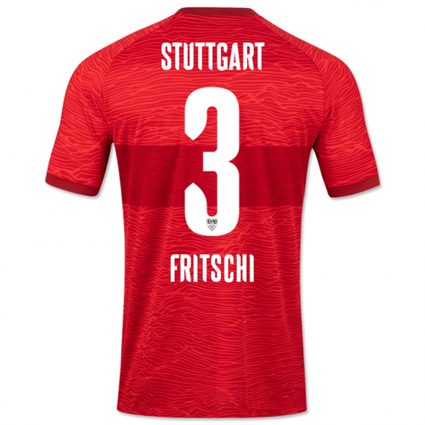 Hombre Camiseta Paulo Fritschi #3 Rojo 2ª Equipación 2023/24 La Camisa Perú