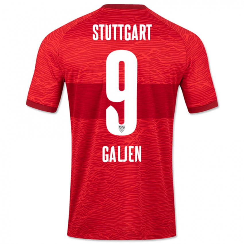 Hombre Camiseta Dejan Galjen #9 Rojo 2ª Equipación 2023/24 La Camisa Perú