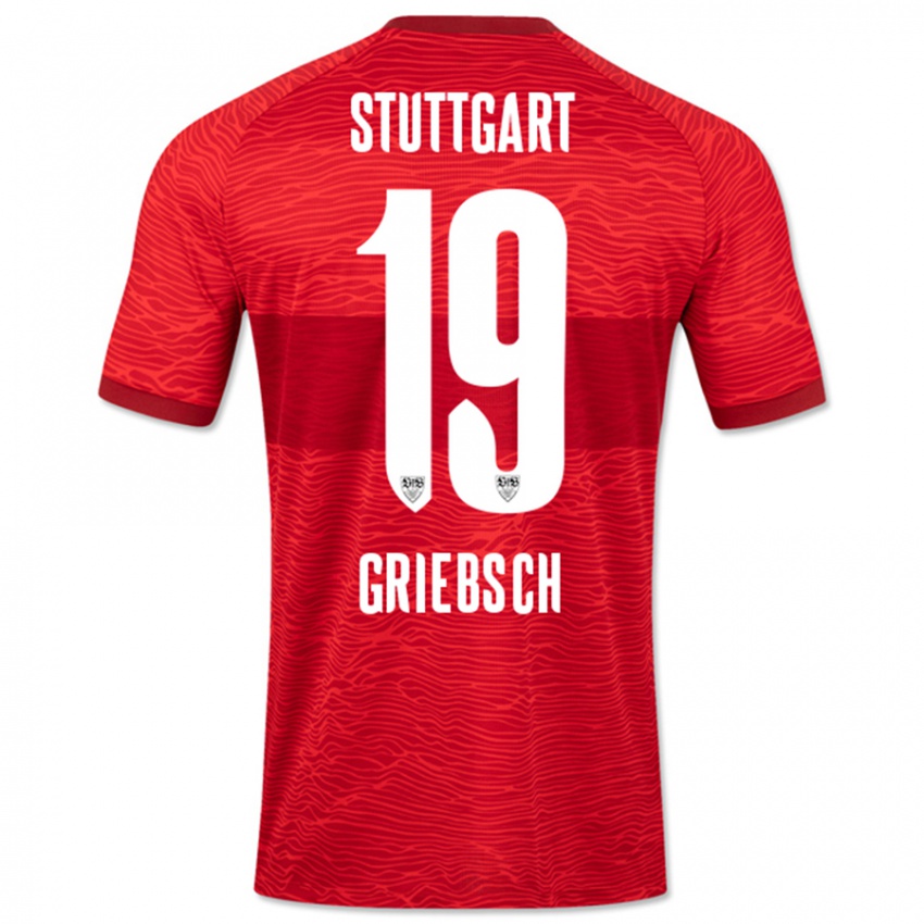 Hombre Camiseta Lukas Griebsch #19 Rojo 2ª Equipación 2023/24 La Camisa Perú