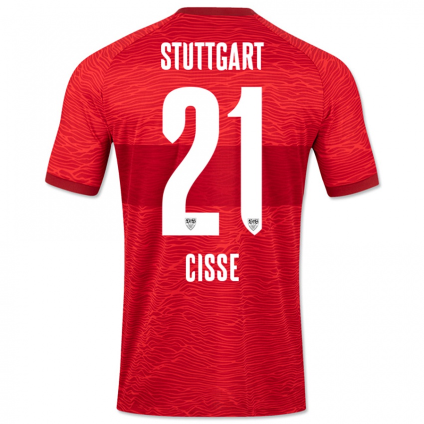 Hombre Camiseta Moussa Cissé #21 Rojo 2ª Equipación 2023/24 La Camisa Perú