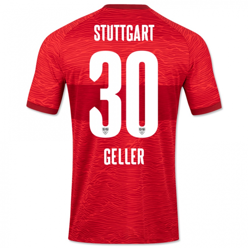 Hombre Camiseta Robert Geller #30 Rojo 2ª Equipación 2023/24 La Camisa Perú