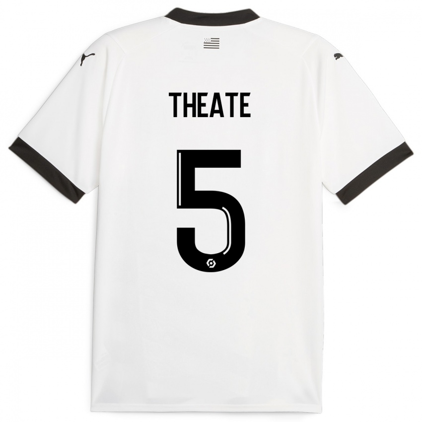 Hombre Camiseta Arthur Theate #5 Blanco 2ª Equipación 2023/24 La Camisa Perú