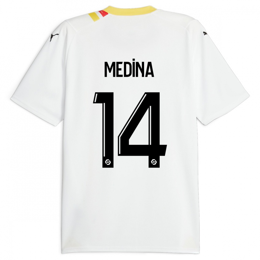Hombre Camiseta Facundo Medina #14 Negro 2ª Equipación 2023/24 La Camisa Perú