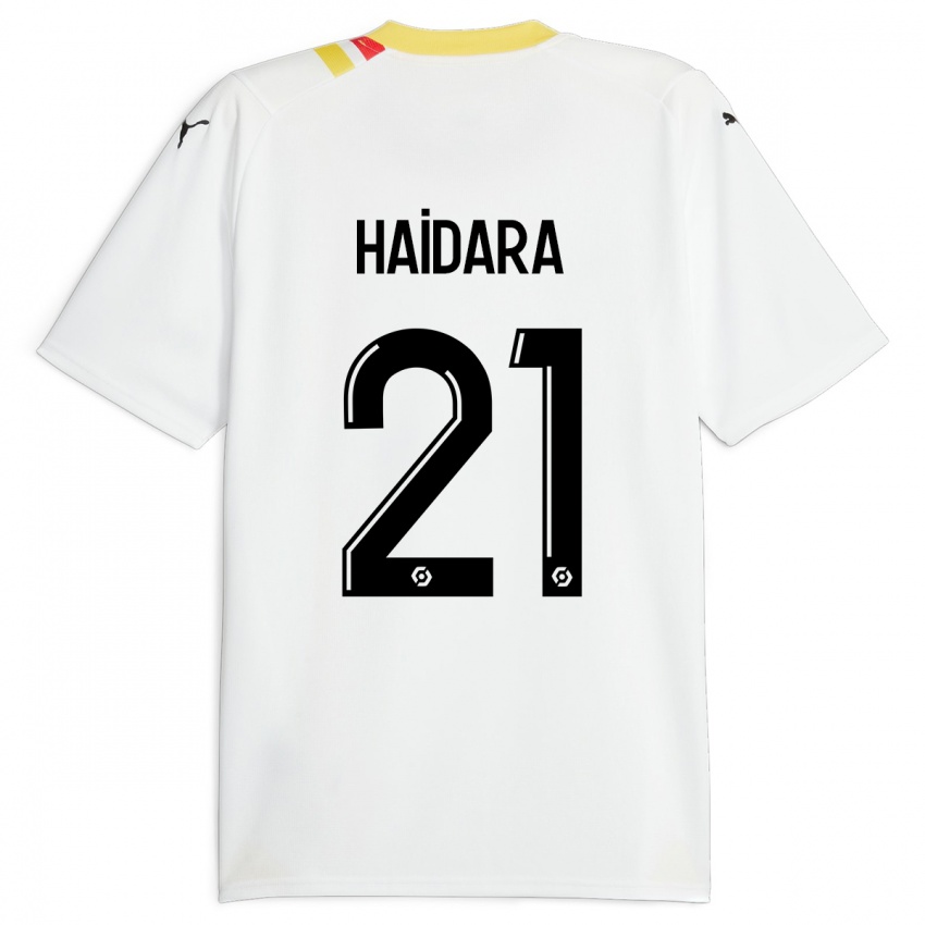 Hombre Camiseta Massadio Haidara #21 Negro 2ª Equipación 2023/24 La Camisa Perú