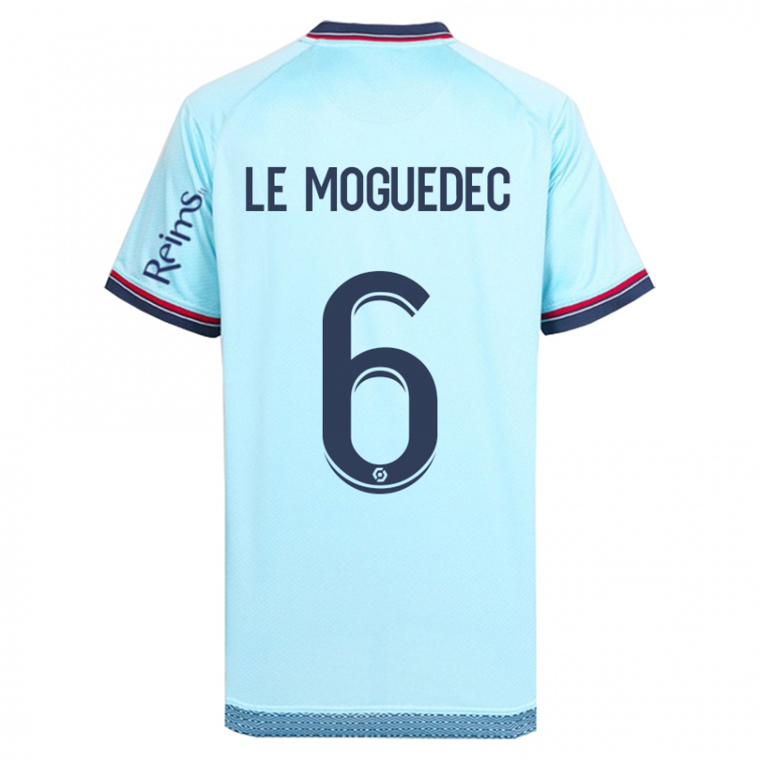 Hombre Camiseta Anaële Le Moguédec #6 Cielo Azul 2ª Equipación 2023/24 La Camisa Perú