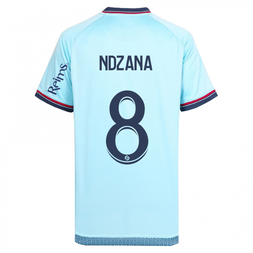 Hombre Camiseta Colette Ndzana Fegue #8 Cielo Azul 2ª Equipación 2023/24 La Camisa Perú