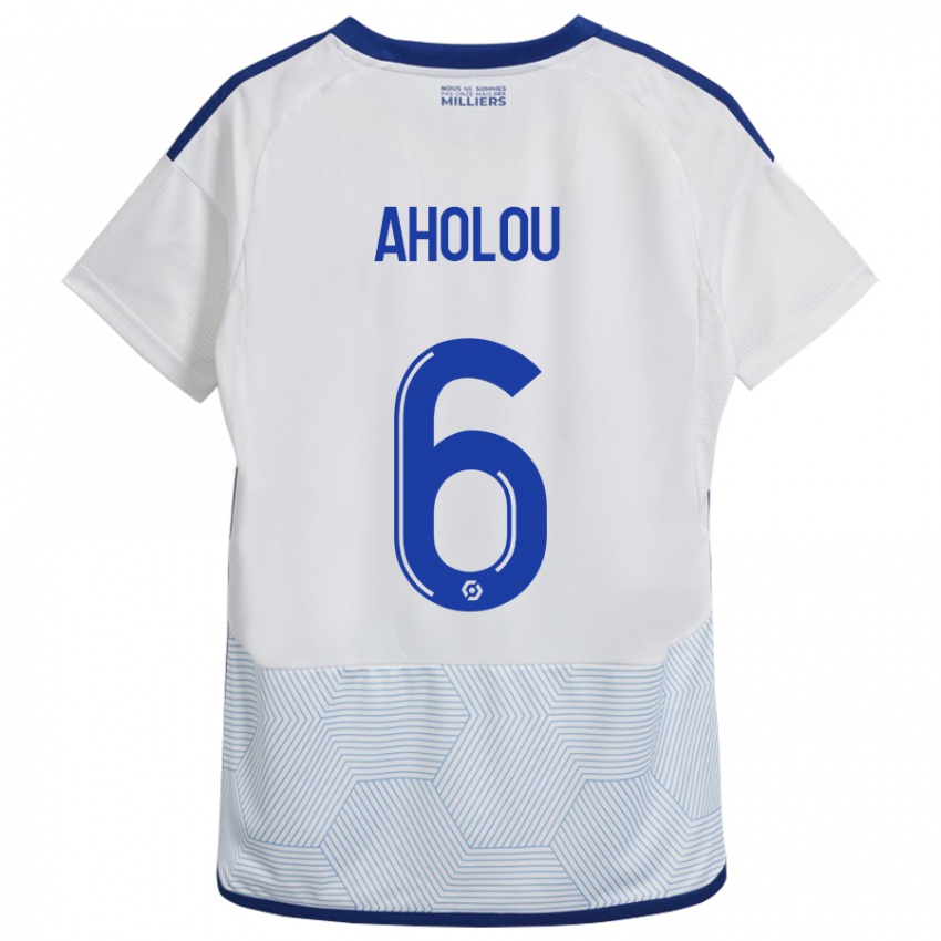 Hombre Camiseta Jean-Eudes Aholou #6 Blanco 2ª Equipación 2023/24 La Camisa Perú