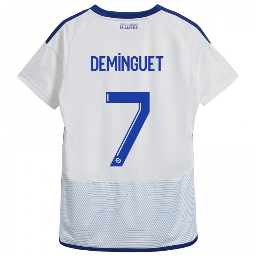 Hombre Camiseta Jessy Deminguet #7 Blanco 2ª Equipación 2023/24 La Camisa Perú