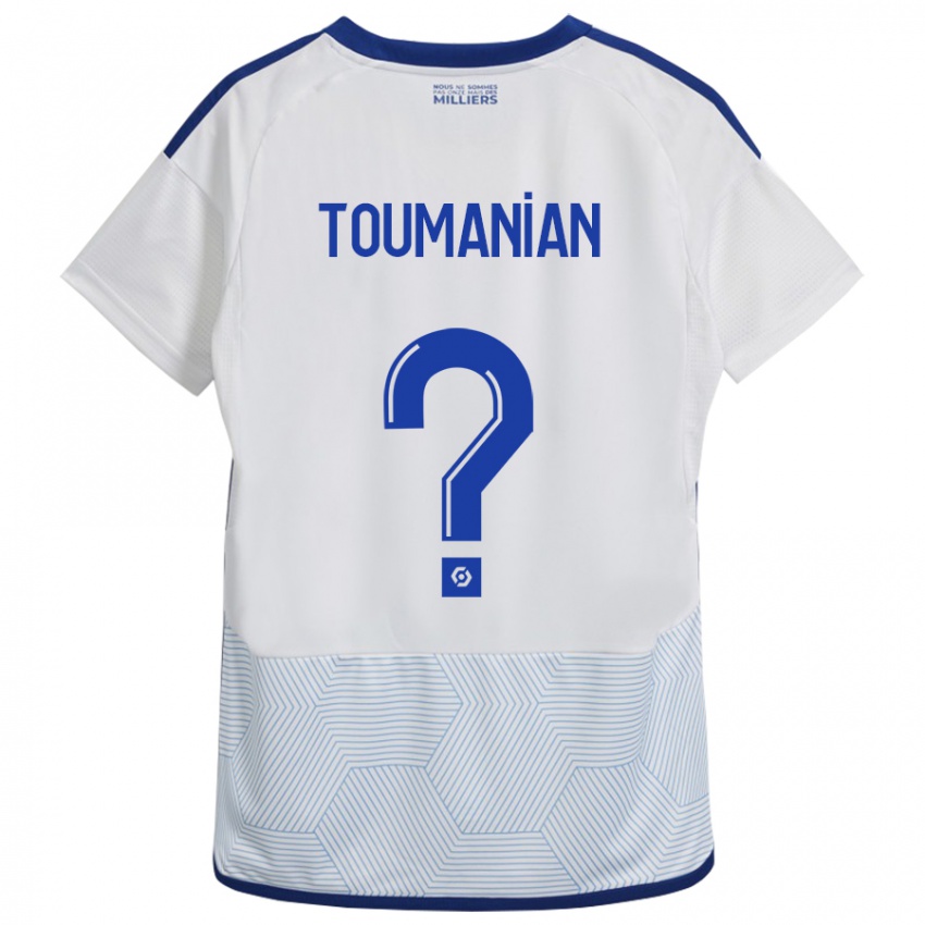 Hombre Camiseta Anthony Toumanian #0 Blanco 2ª Equipación 2023/24 La Camisa Perú