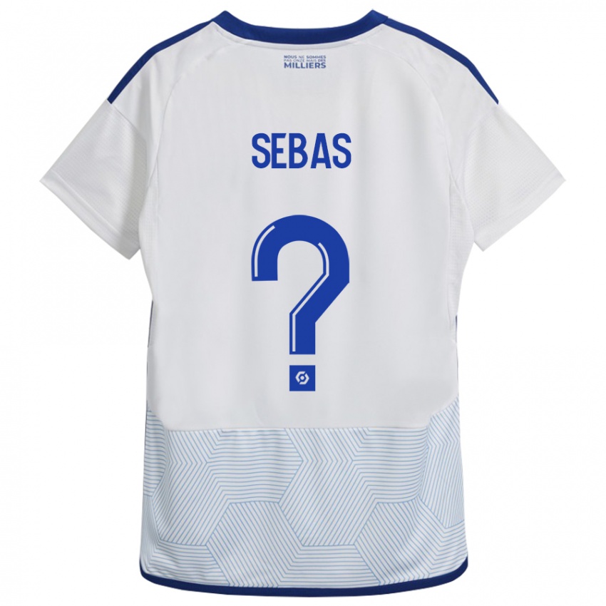 Hombre Camiseta Jérémy Sebas #0 Blanco 2ª Equipación 2023/24 La Camisa Perú
