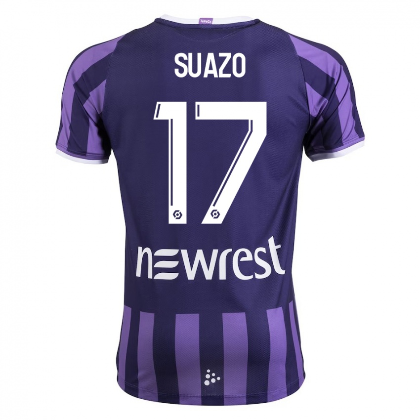 Hombre Camiseta Gabriel Suazo #17 Morado 2ª Equipación 2023/24 La Camisa Perú