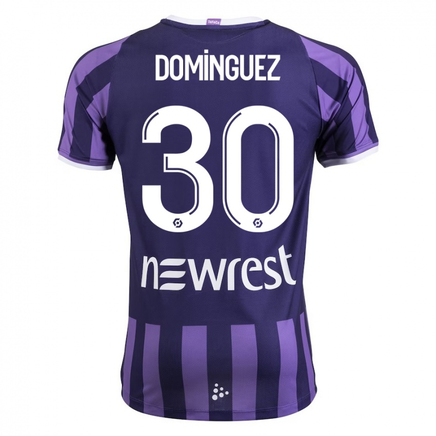 Hombre Camiseta Álex Domínguez #30 Morado 2ª Equipación 2023/24 La Camisa Perú