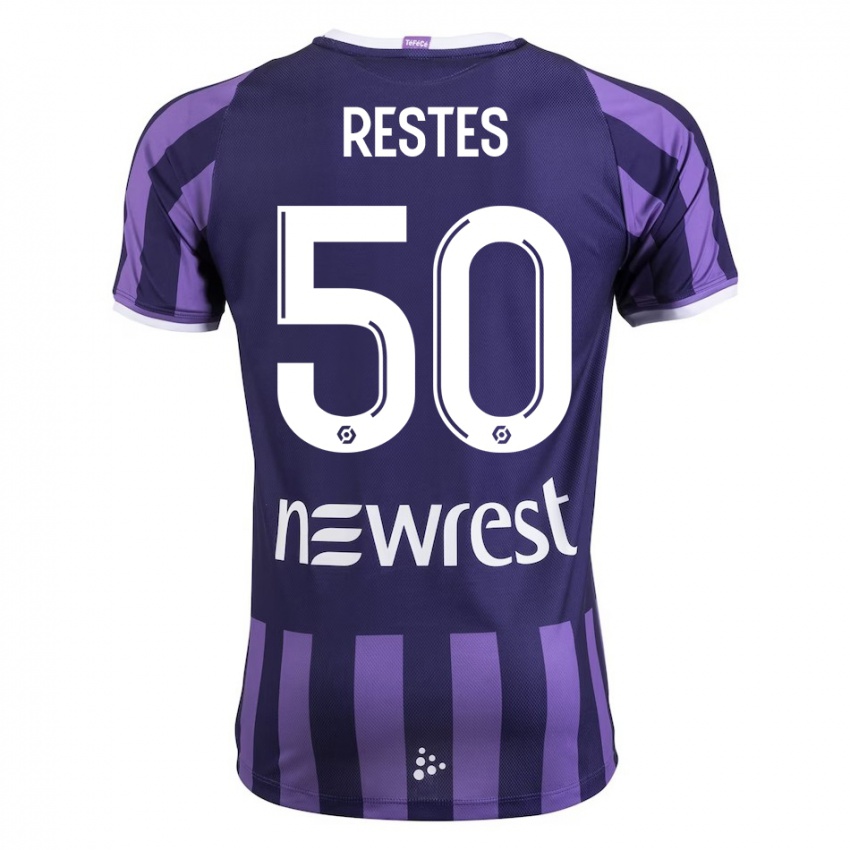 Hombre Camiseta Guillaume Restes #50 Morado 2ª Equipación 2023/24 La Camisa Perú